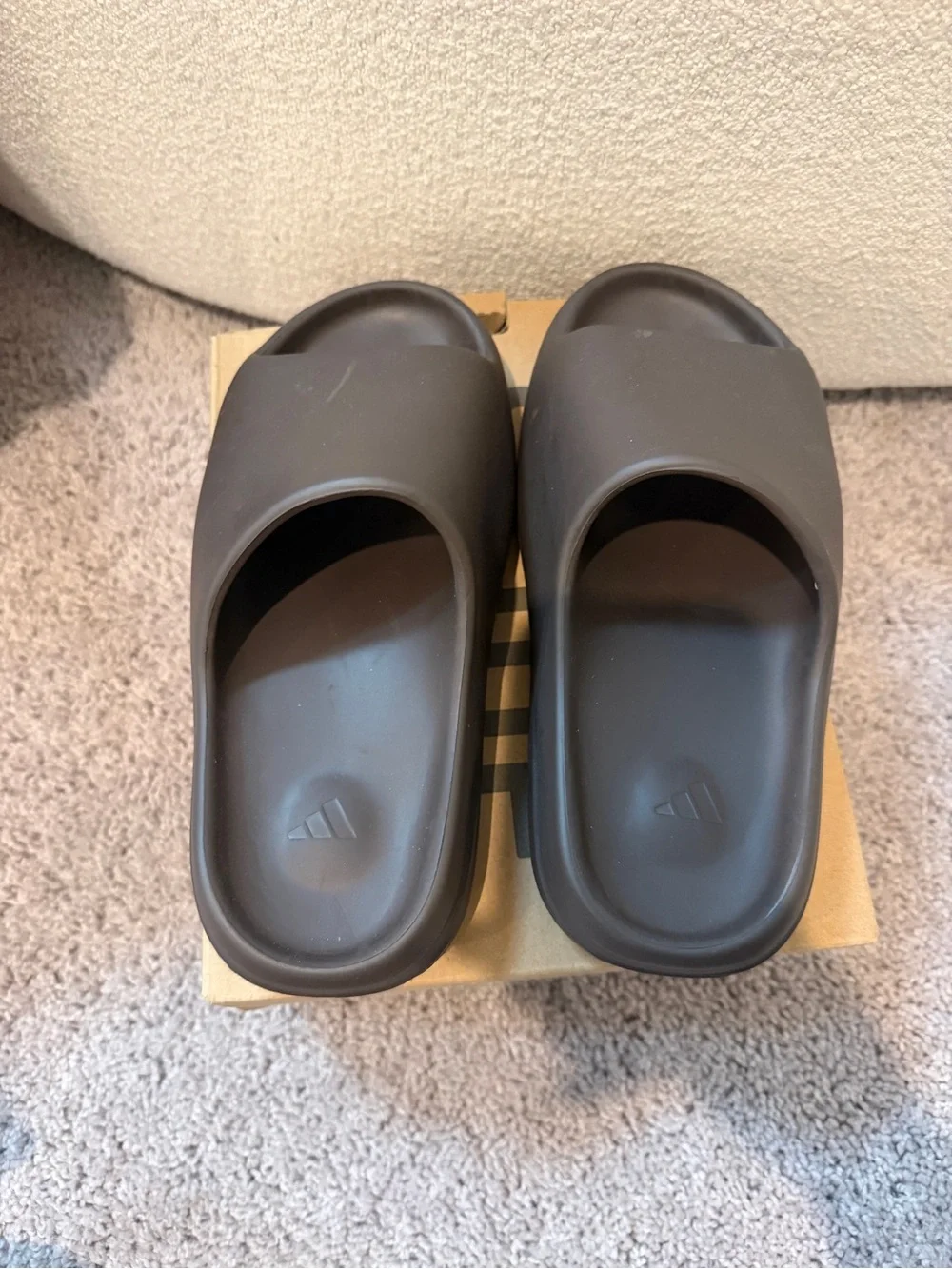 adidas Kids Brown Yeezy Foam Slide Sandals